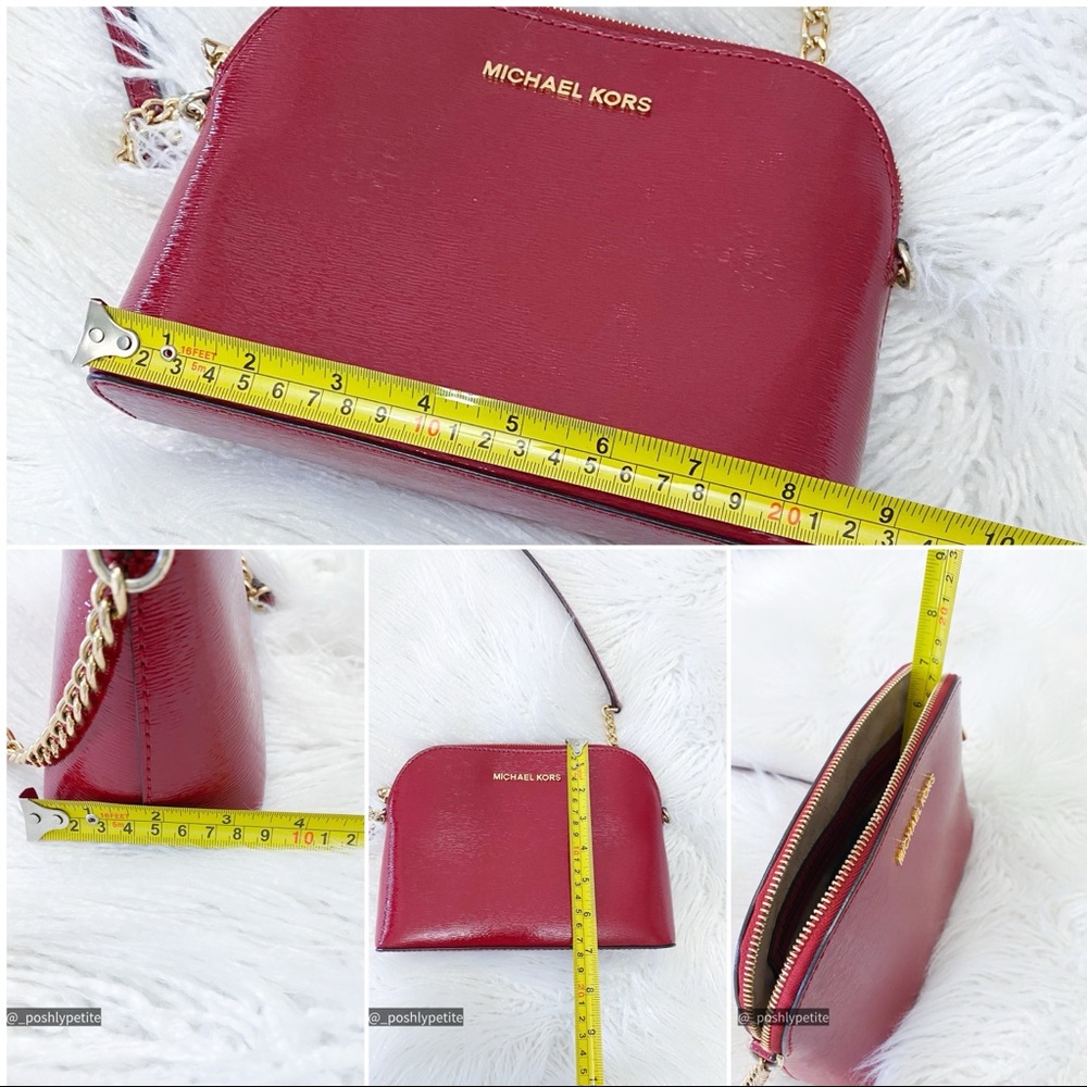 Michael Kors Authentic red & black patent dome crossbody purse  bundle deal - Picture 16 of 16